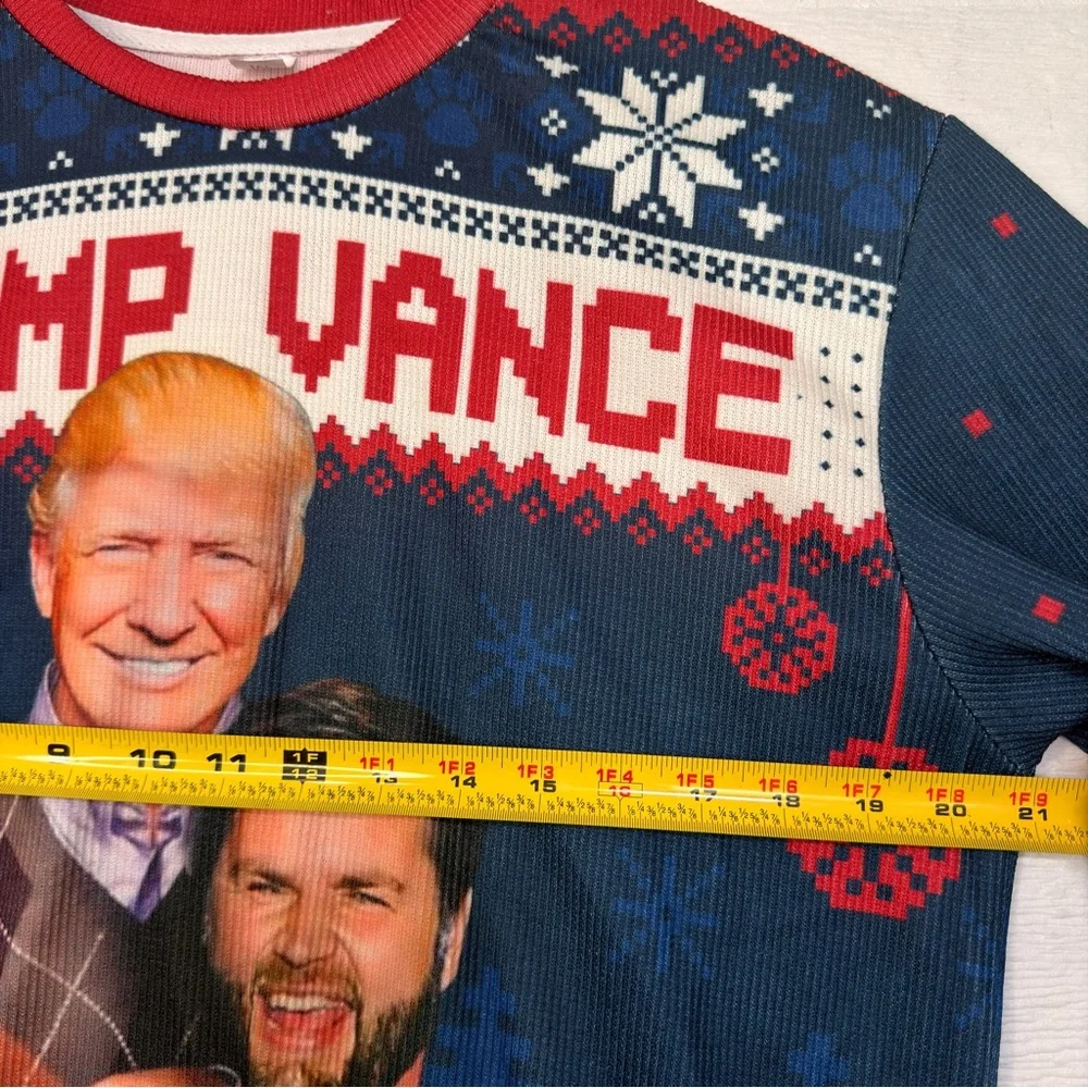 Donald Trump Vance Step Brothers MAGA 2024 Ugly Christmas Sweater Printed Medium